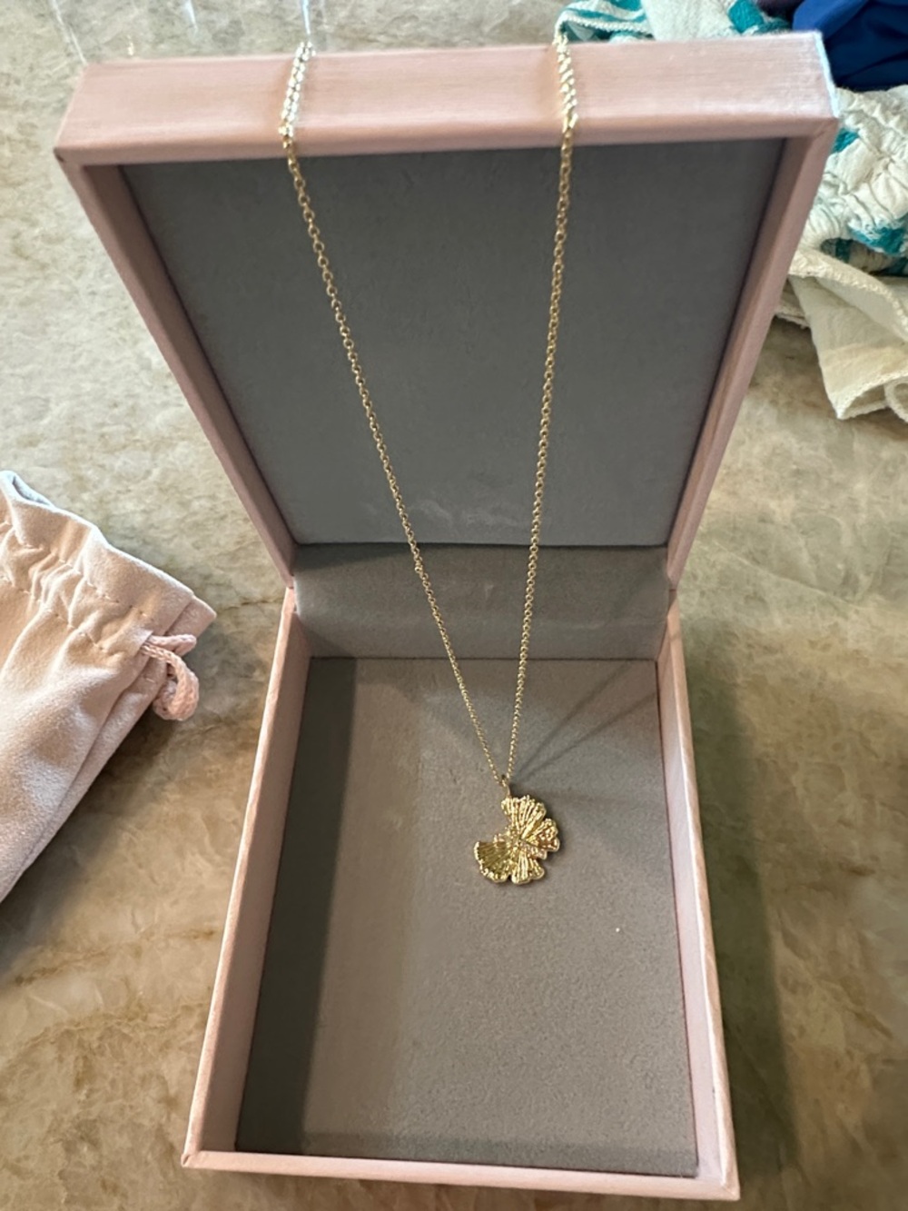 Delicate Gold Floral Pendant Necklace for Women